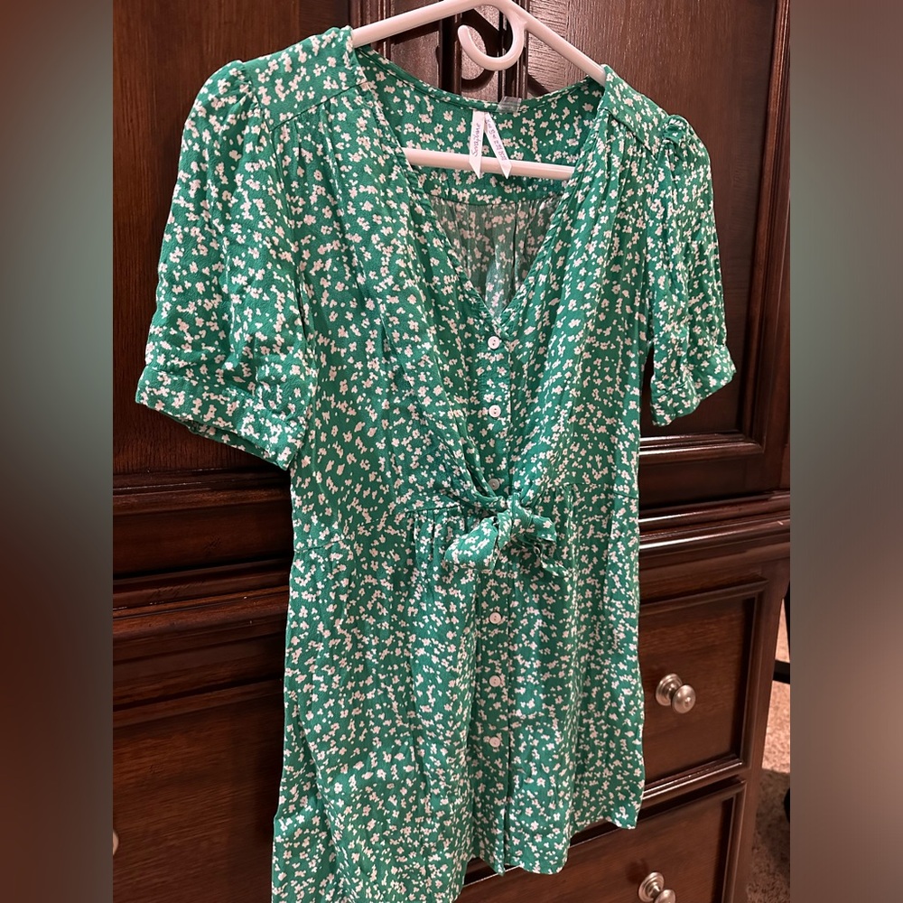 Seraphine maternity tie blouse green